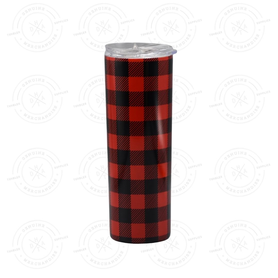 20 oz. Skinny Plaid