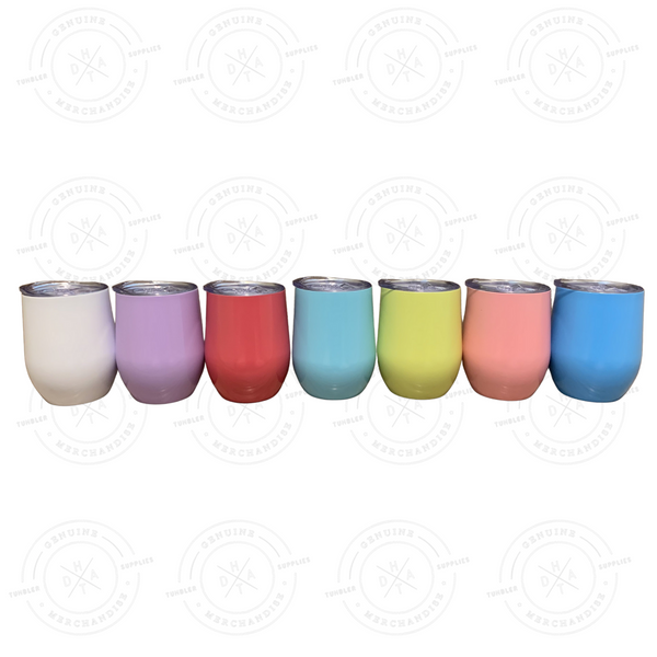 12 oz. Coloured Stemless Wine Glass