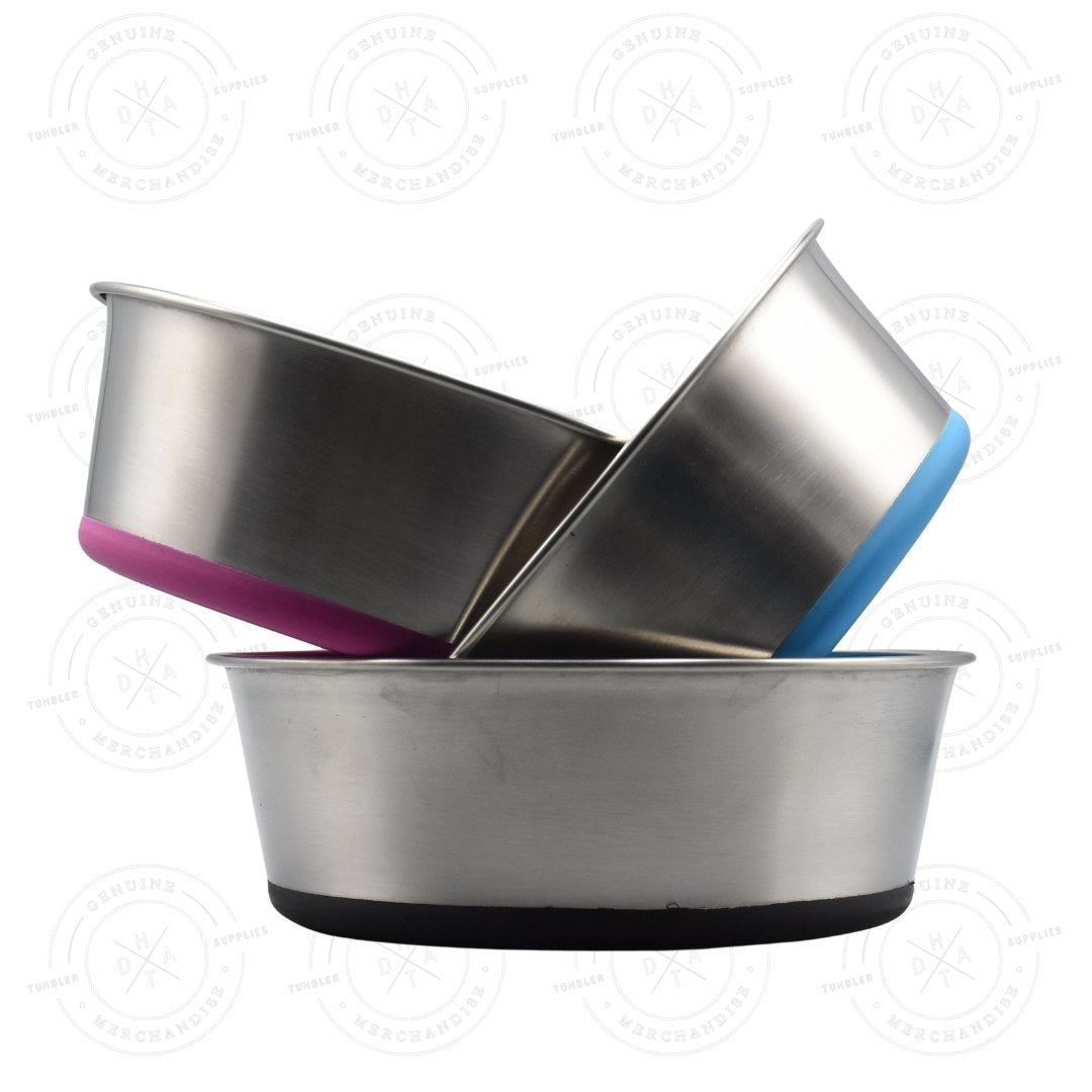 64 oz. Dog Bowl with Coloured Silicon