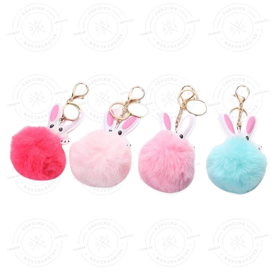 Sublimation Fluffy bunny keychain